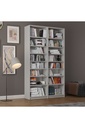 Kül Gri İki Modüllü Kitaplık %100 MDFLAM K-11