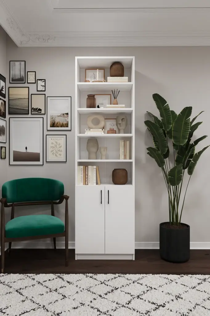 Beyaz Kapaklı Kitaplık %100 MDFLAM K-31