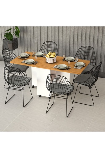 [KM16] Afrika Ceviz Katlanır Mutfak Masası KM-16