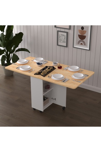 [KM13] Asra Trend Katlanır Mutfak Masası Safir Meşe KM-13