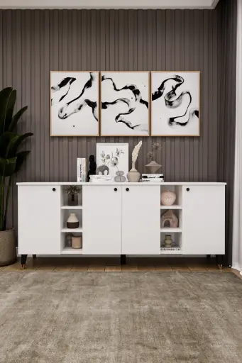 [KNSL05] 2 Kapaklı 4 Çekmeceli Konsol KNSL-05