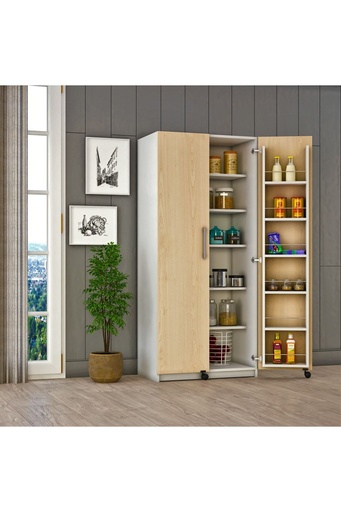 [MK15] Akça Ağaç Mutfak Kiler Dolabı Mk-15 %100 MDFLAM