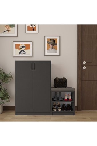 [A28] Koyu Gri Ayakkabılık %100 MDFLAM A-28