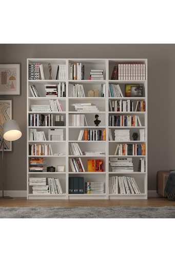 [K20] Beyaz Kitaplık %100 MDFLAM K-20