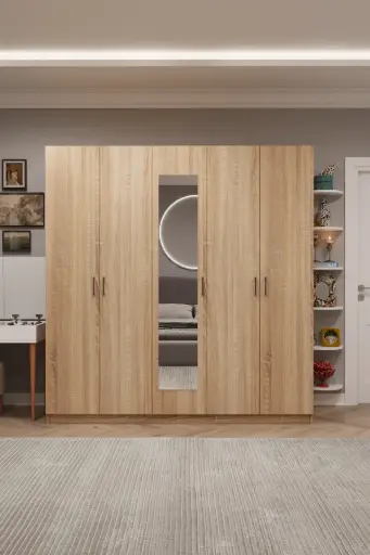 [G04] 5 Kapaklı Gardırop 200cm G-04