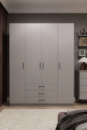 [G02] 4 Kapaklı Gardırop 160 cm %100 MDFLAM G-02