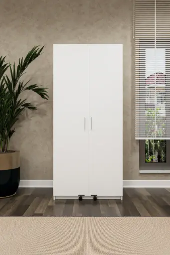 [MK01] Beyaz Mutfak Kiler Dolabı %100 MDFLAM Mk-01