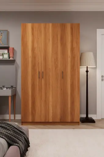 [G01] 3 Kapaklı Gardırop 120 cm %100 MDFLAM G-01