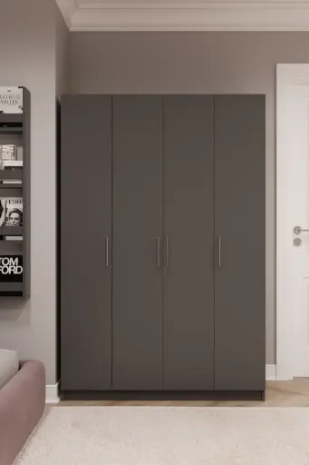 [G08] 4 Kapaklı Gardrop 120cm %100 MDFLAM G-08