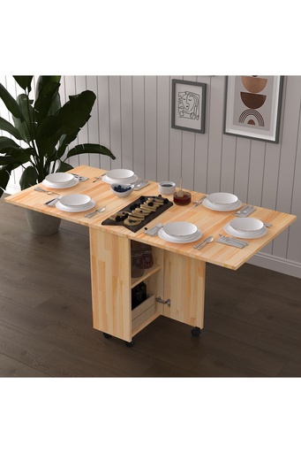 [MASİF01] Masif Ahşap Katlanır Mutfak Yemek Çalışma Masası Masif-01